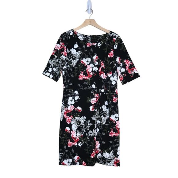Banana Republic Womens 10 Half Sleeve Floral Print Dress - Picture 3 of 11